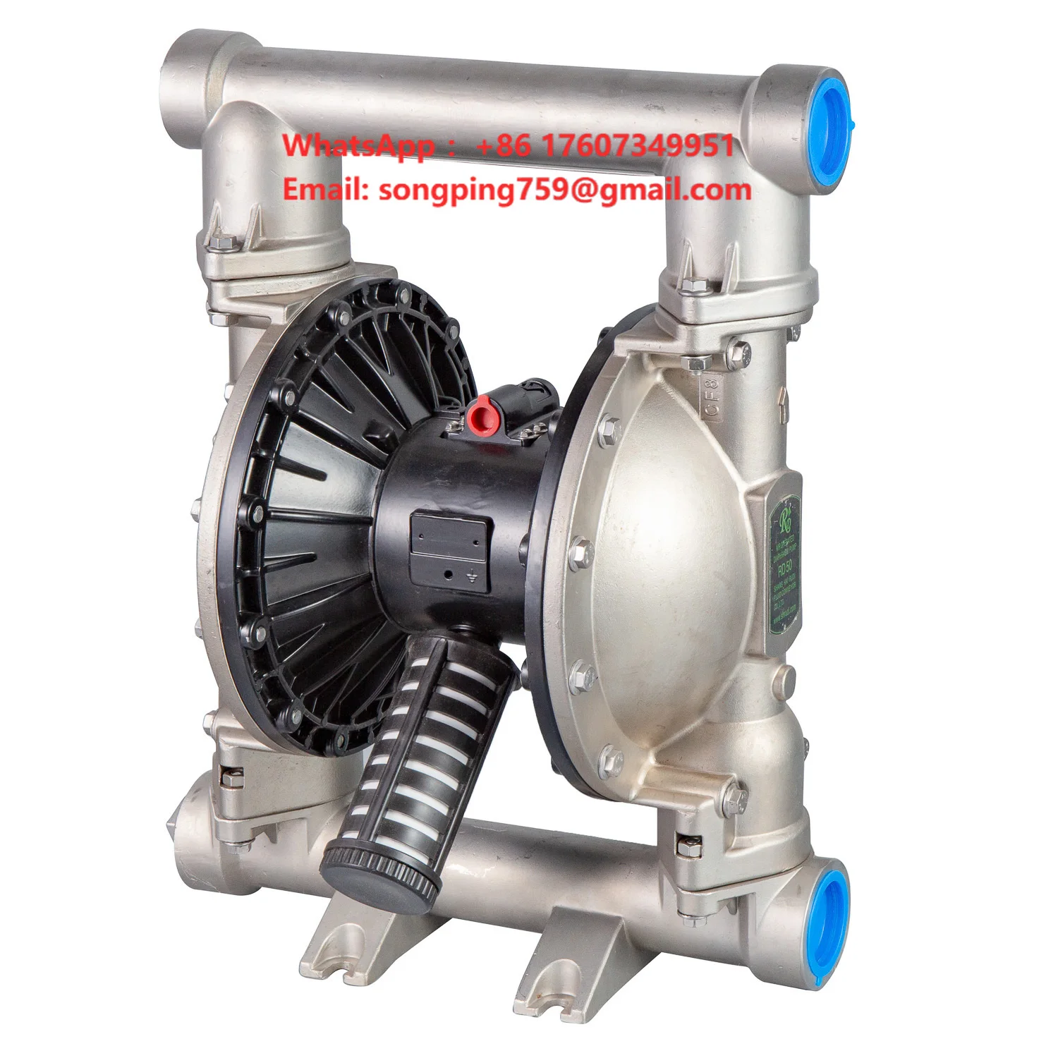 2 Inch 316 Stainless Steel Pneumatic Diaphragm Pump SP Ball High Flow Marine Wastewater Drinking Water Treatment Applications