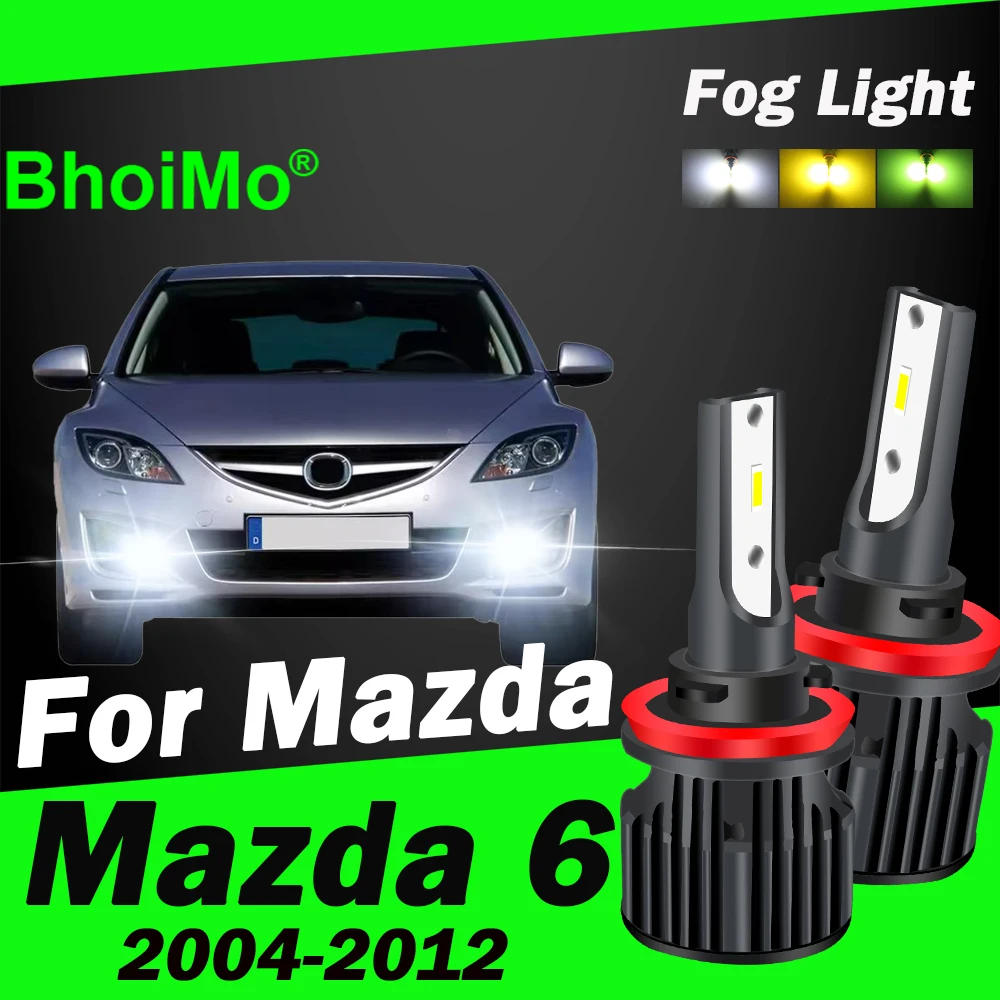

BhoiMo Led Car Front Fog Lights For Mazda 6 Mazda6 2004 2012 2005 2006 2007 2008 2009 2010 2011 Bulb Lamp Auto