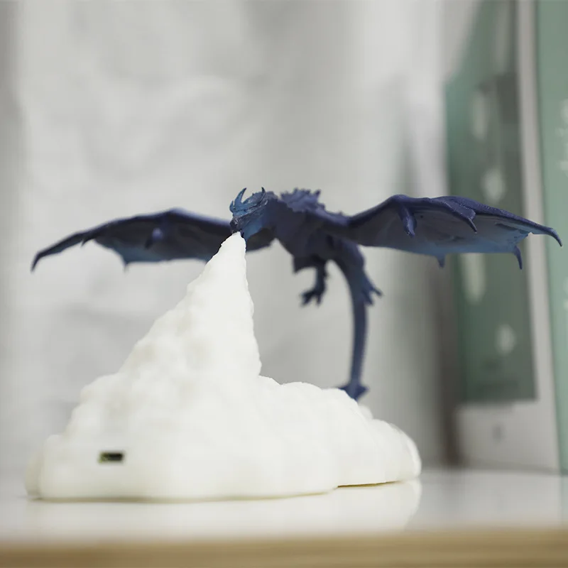 Lampade Fire Dragon, luce stampata in 3D, lampada da tavolo ricaricabile USB domestica per camera da letto Regali per bambini E-sport Decorazioni natalizie di Halloween