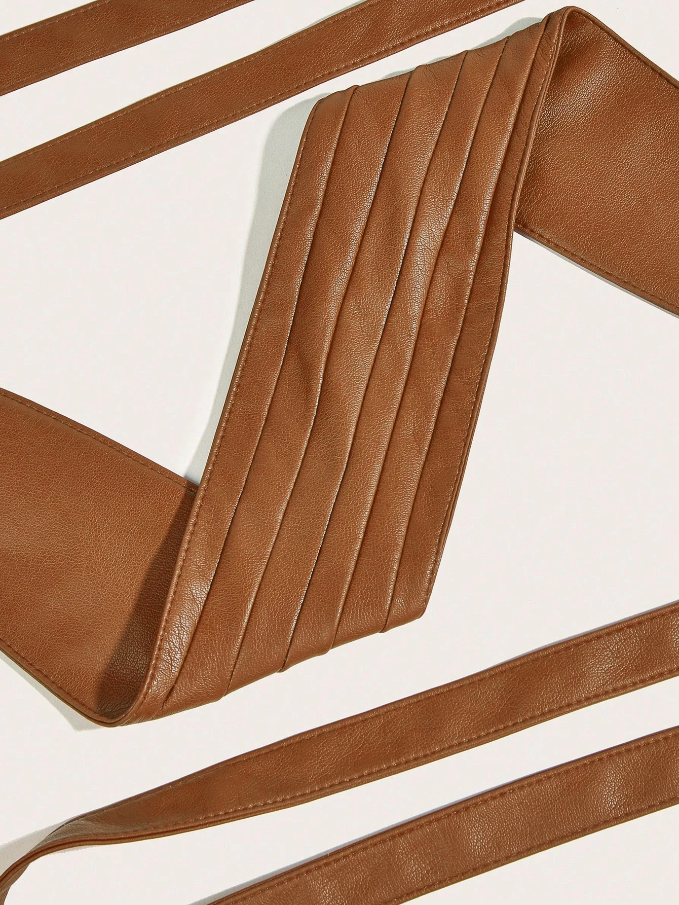 قطعة واحدة من حزام معقود من البولي يوريثان بلون سادة كاجوال للسيدات، حزام ربط بني على طراز القصر، حزام عريض أنيق بوهيمي، مناسب للأزواج مع الفساتين، مثالي للحفلات والمهرجانات الموسيقية #4