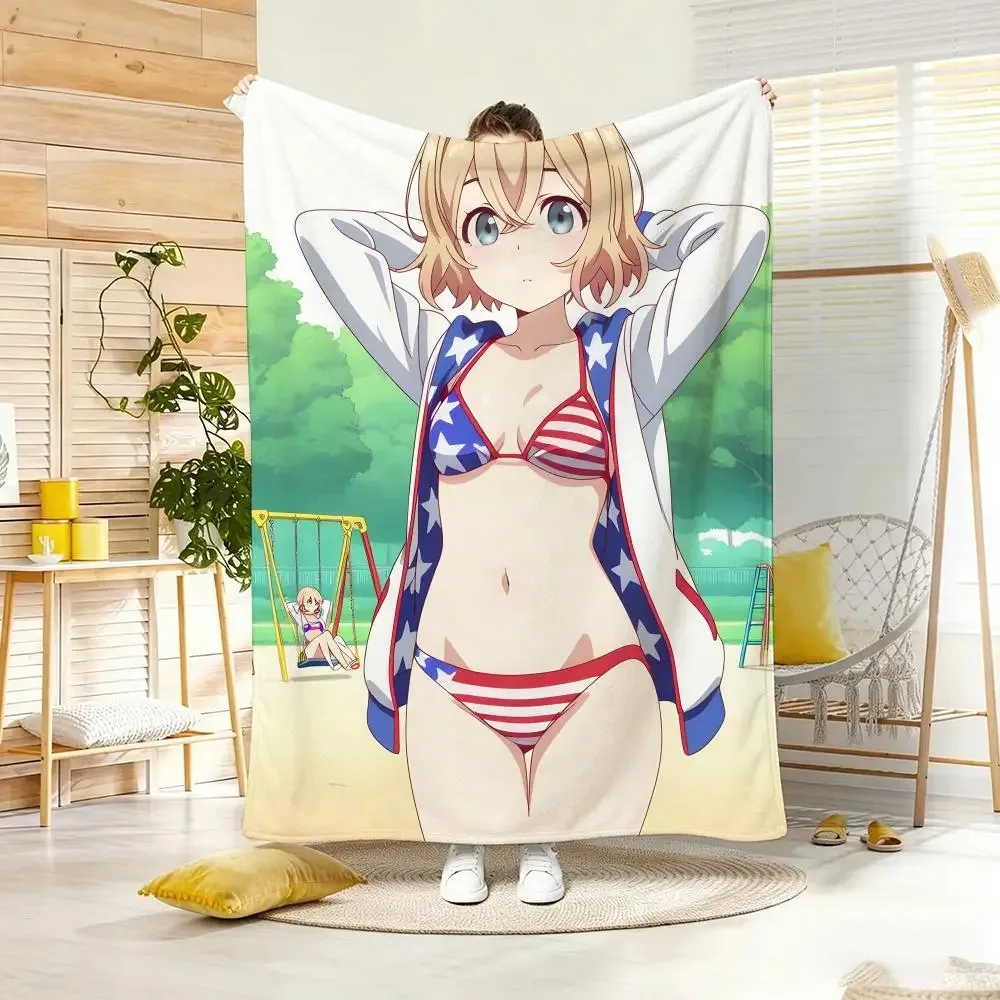 Comedy Anime R-rent a G-girlfriend Throw Lightweight  Flannel Blanket Soft Skin-friendly for Summer Cooling