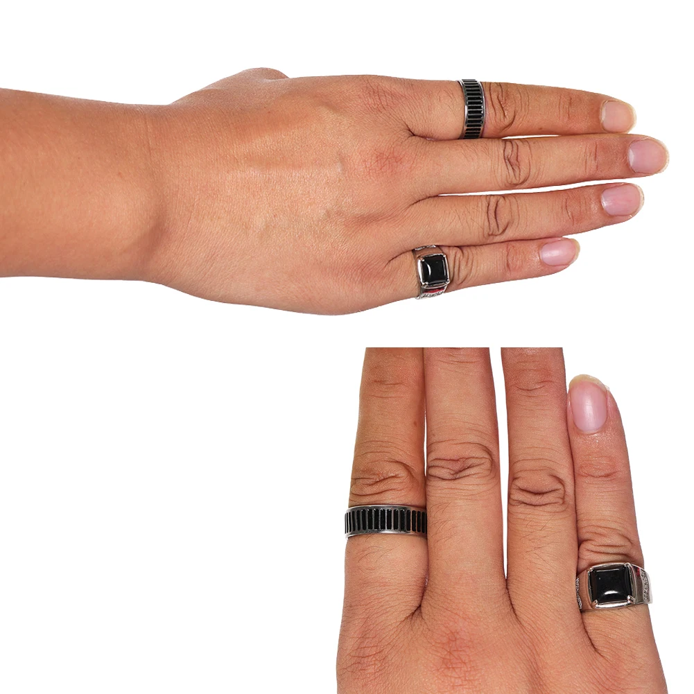 تمويه التلفزيون ST 5 داستن هندرسون تأثيري خواتم أسود فضي خاتم زي اكسسوارات هالوين لعب الأدوار كرنفال وتتسابق الدعائم #1