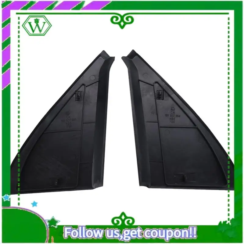 

AC34-Black ABS 1 Pair Door Mirror Cover Trim Panel Mount Triangle Fit For Golf -Jetta -GTI GLI MK2 191837993 191837994