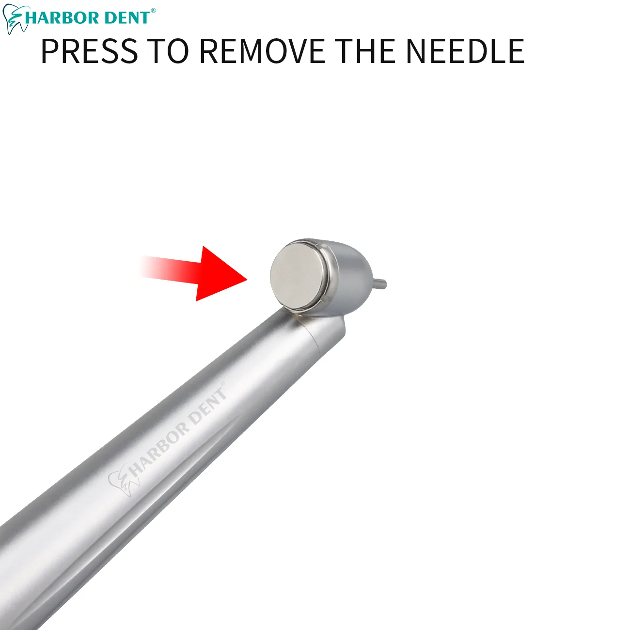 45 Degree Dental High Speed Handpiece With LED Light Dentistry E-generator Integrated Push Button Handpiece Single Water Spray
