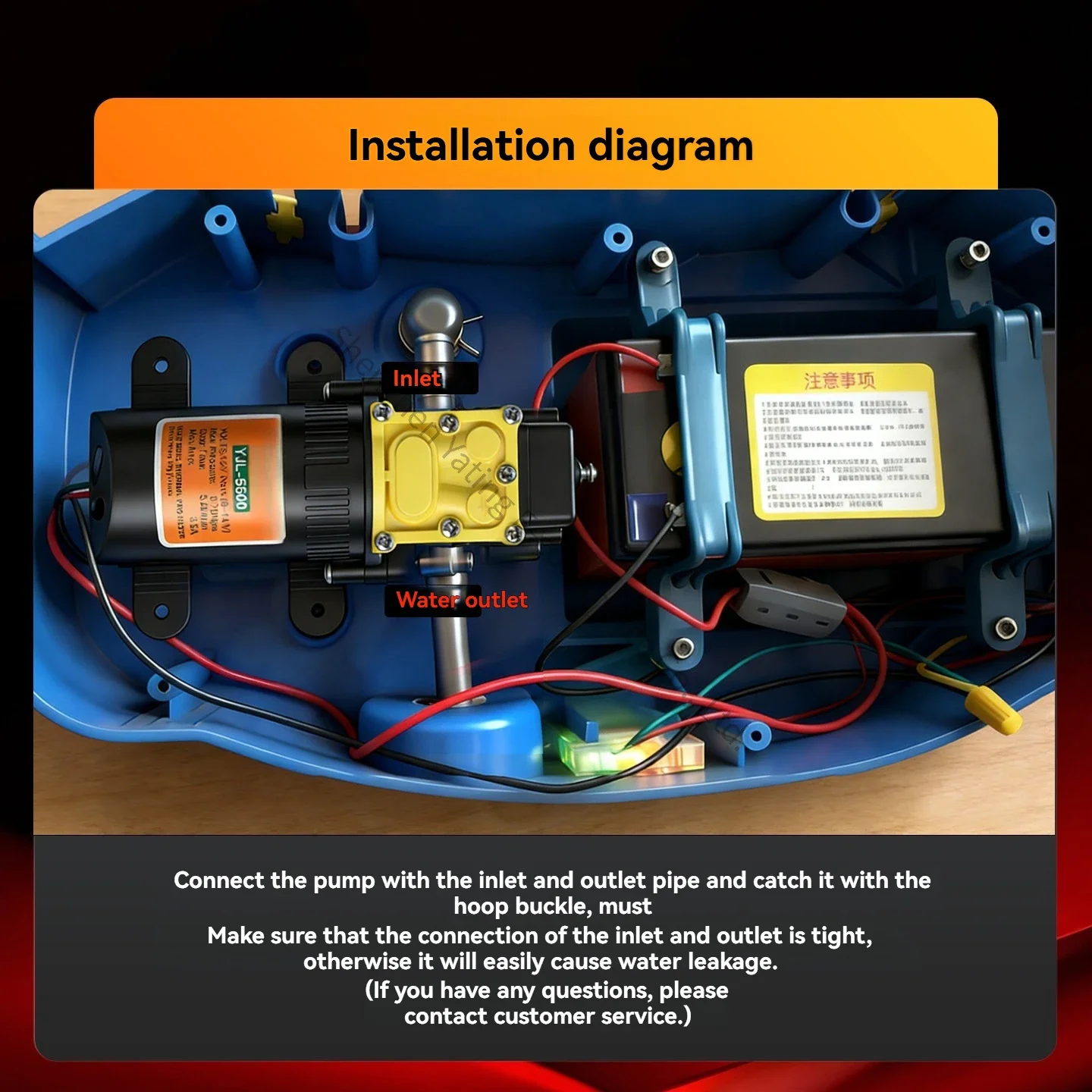 12V Electric Sprayer Pure Copper Wire Water Pump Diaphragm Pump Medicine Back Accessories New High Pressure Self-priming