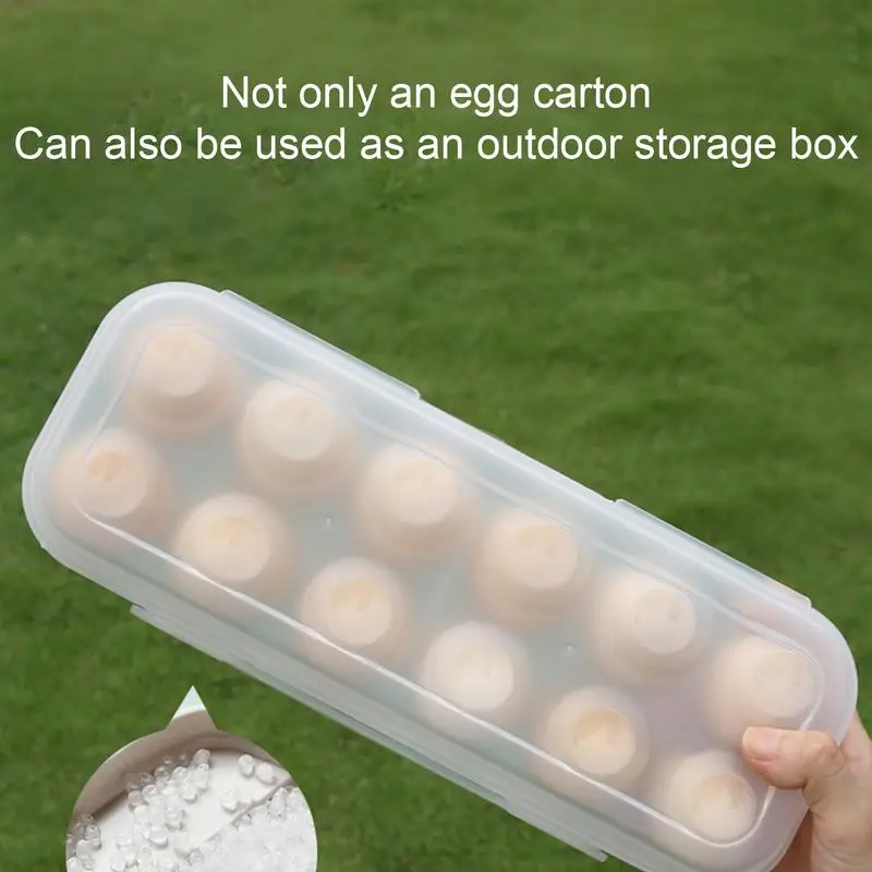 New Egg Storage Container 12/18 Anti-collision Stacked Grid Egg Keeper For Refrigerator Transparent Egg Bin Snap-on Opening