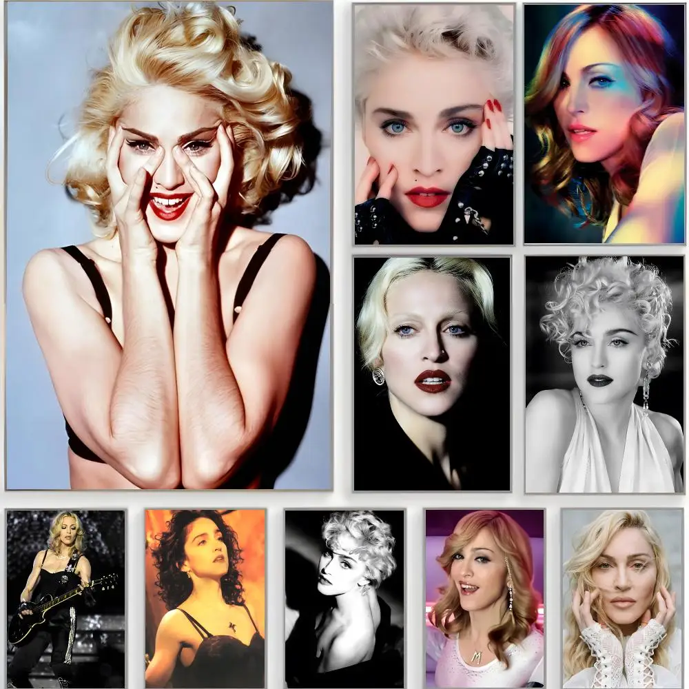 pop icon m-madonna Poster Classic Wall Art  Home Decor  Peel and Stick Unframed