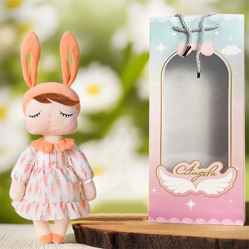 

Metoo Pastoral Style Children Plush Playmate Sleeping Doll Angela Plush Toy Cute Rabbit Doll Holiday Surprise for Boys and Girls