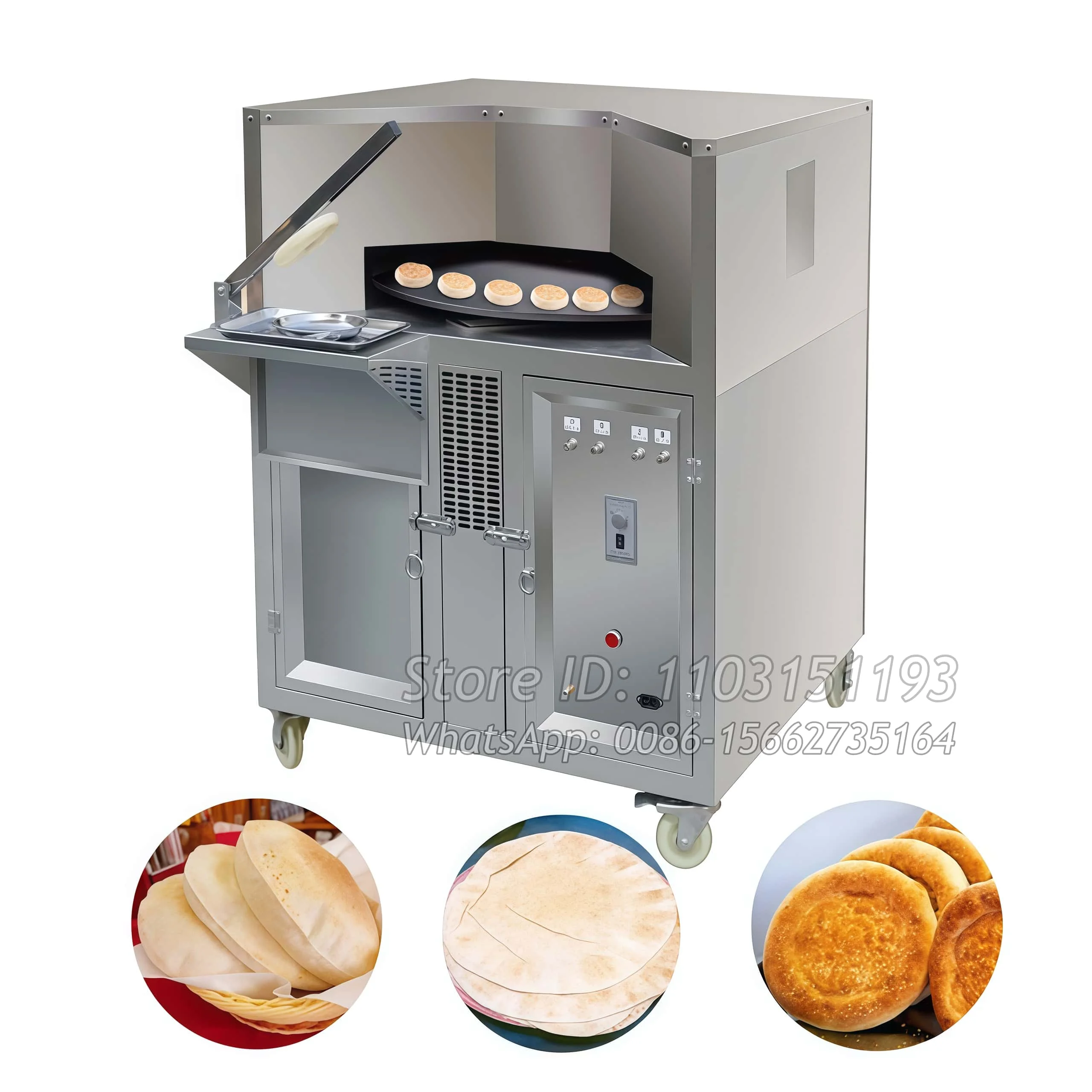 

Газовая ротационная печь для выпечки роти, пита, наан, самон, тандури, с противнями 75/85/105/130 см