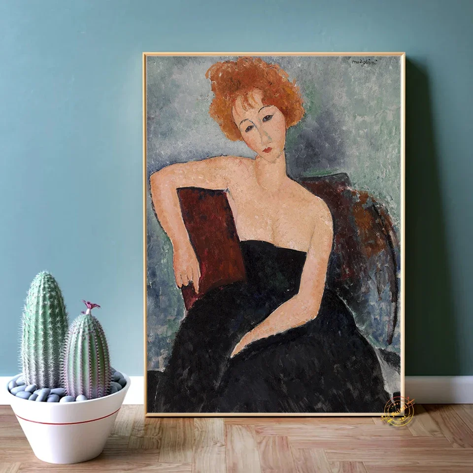 Amedeo Modigliani امرأة المشارك مجردة قماش الفن طباعة اللوحة جدار صور لغرفة المعيشة ديكور المنزل هدية #4