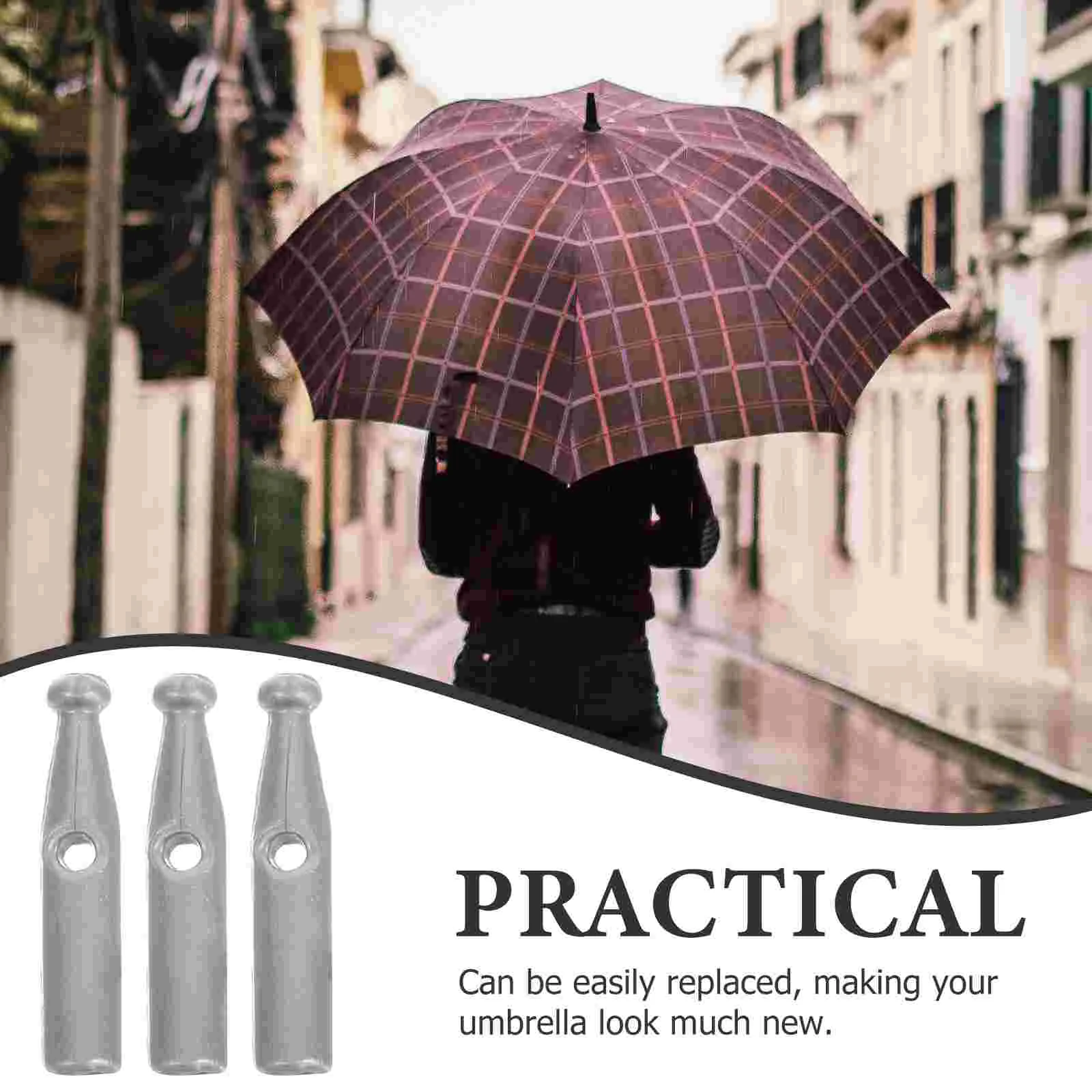 10 Pcs Umbrella Tail Beads Repairing Small Convenient The Folding Rain Parts for Plastic Parasol