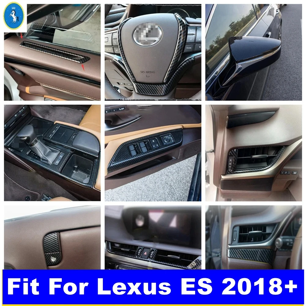 

ABS Car Window Lift Button / Steering Wheel / Gear Shift Box Cover Trim For Lexus ES ES200 ES260 ES300 2018 - 2023 Accessories