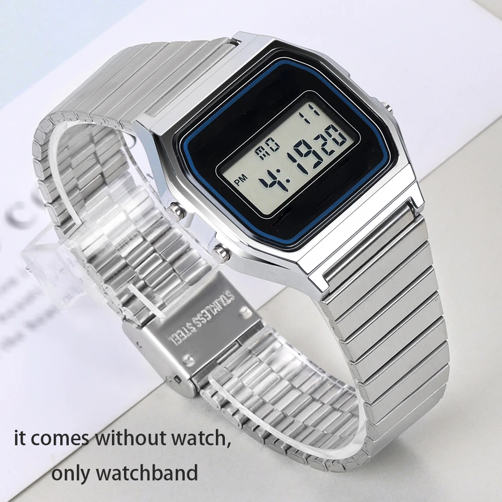Vintage-Uhrenarmband aus Metall für Casio SGW400 F91W F84 F105/108/A158/168 AE1200/1300, hochwertiges 18-mm-Edelstahl-Armband – Detail 23