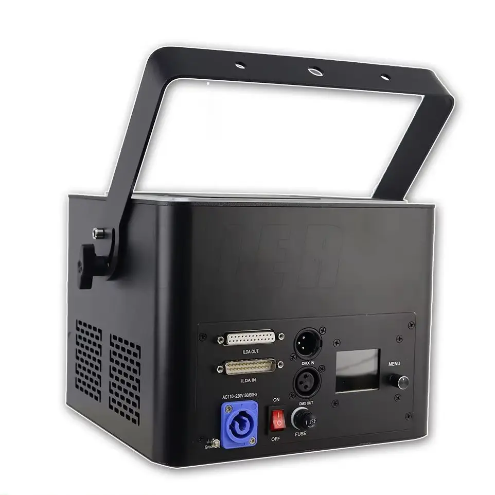 40Kpps 12W Animação Full Color Laser Scanner Beam Projetor Iluminação de Palco Com Controle ILDA DMX Para Decoração de Festa Dj Discoteca