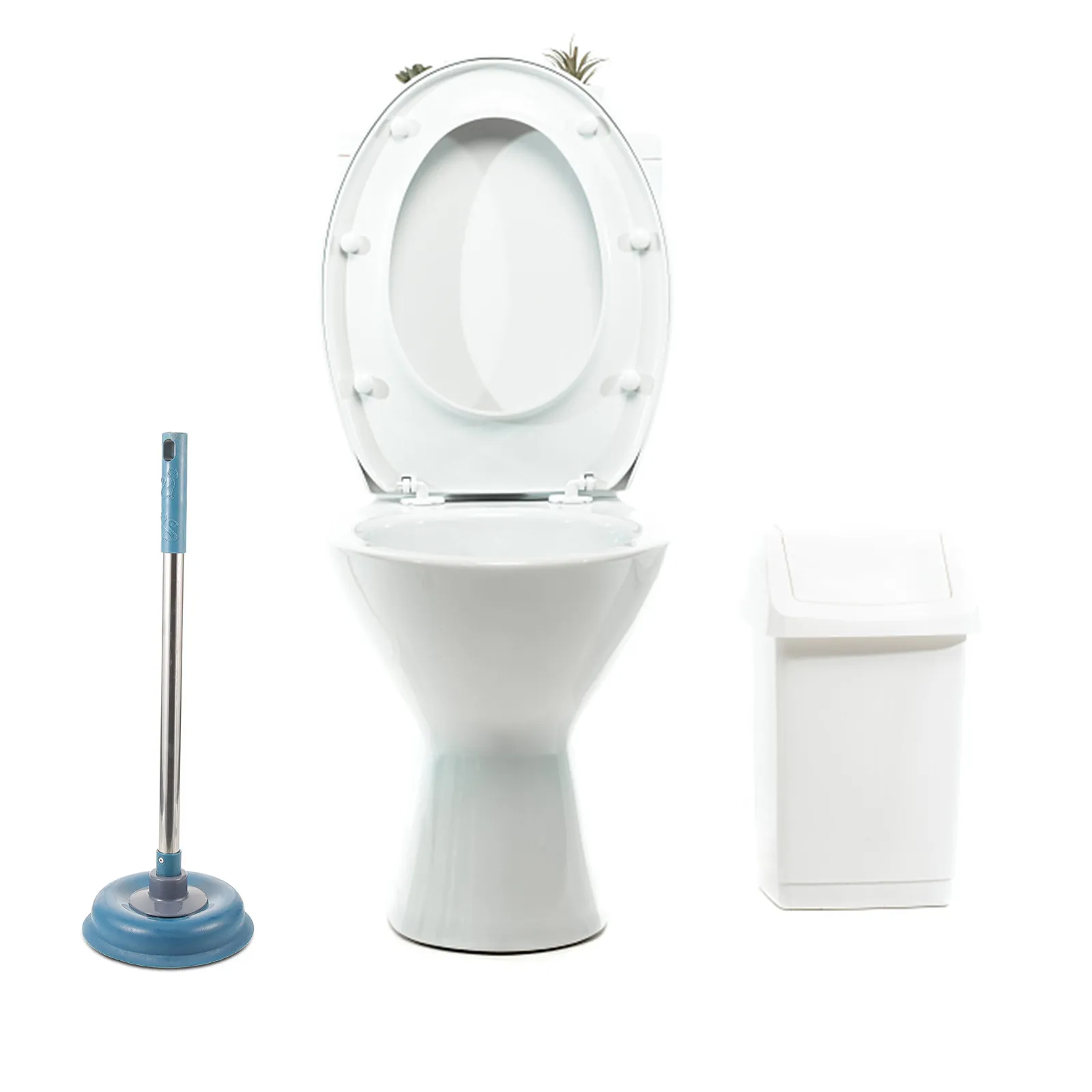

High Performance Toilet Plunger Extra Long Handle Reinforced Force Cup Rapid Unclog Tool for Toilet Sink Drain Shower Bathtub