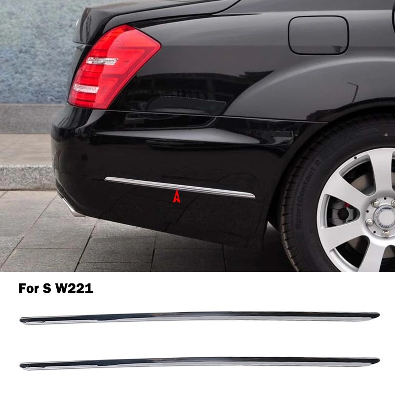 

Rear Bumper Side Chrome Trim Chromium Styling Accessories a2218850321 A2218850421 For Mercedes Benz S Class W221 2010-2012