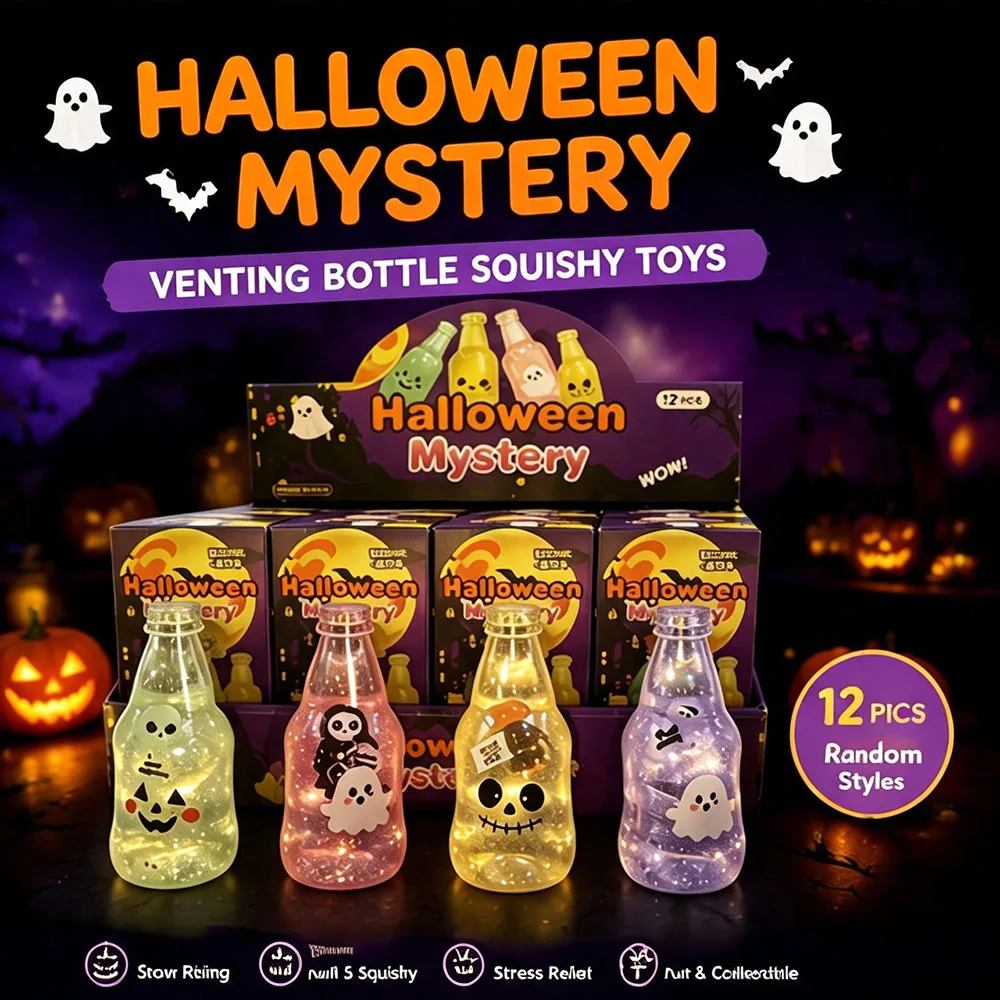 Aesthetic Desk Decor Witchcore Potion Wine Bottle Squishy Slow Rising Non Sticky Tactile Gadget Fun Halloween Novelty Present