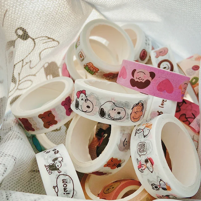 5M Snoopy Washi Tape Stickers Anime Creative Scrapbooking Stationary School Supplies Cartoon Journal Adhesive Masking Tape Gift