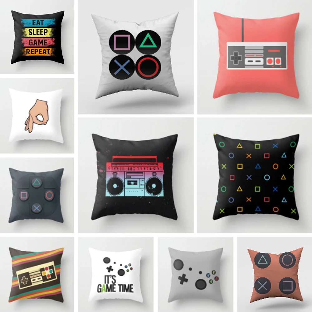 Home Decor Cushion Covers Video Game  Vintage Pillow  Sofa Bed Seat   Gaming Fan Cushions