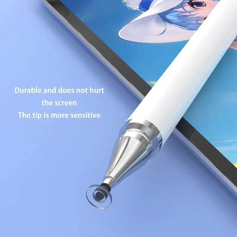 2 In 1 Universal Stylus Pen For IPad Huawei Tablet Pen Drawing Painting High Precision Tip Silicone Touch Screen Pen Accessories