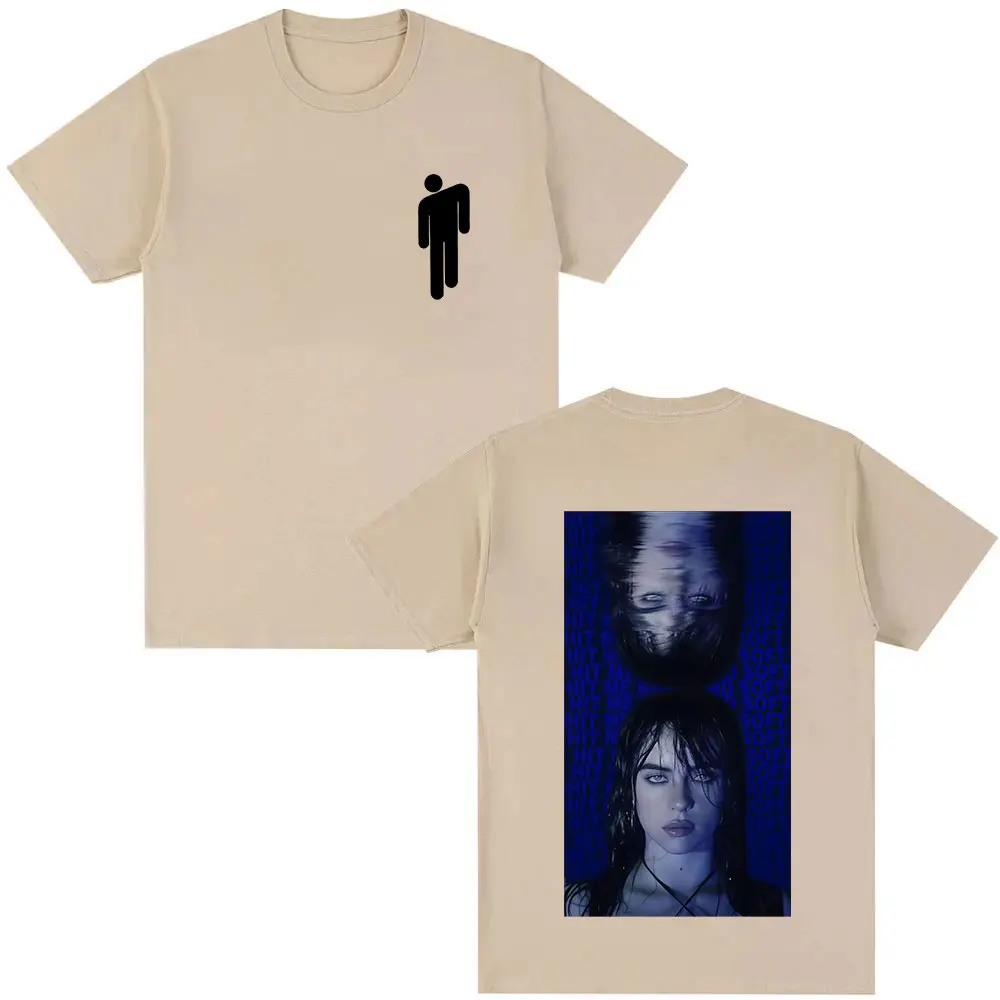 ضربني ألبوم جولة الصلبة والناعمة 2025 الجرافيك تي شيرت الرجال النساء الهيب هوب خمر القطن تي شيرتات قصيرة الاكمام القوطية الشارع الشهير