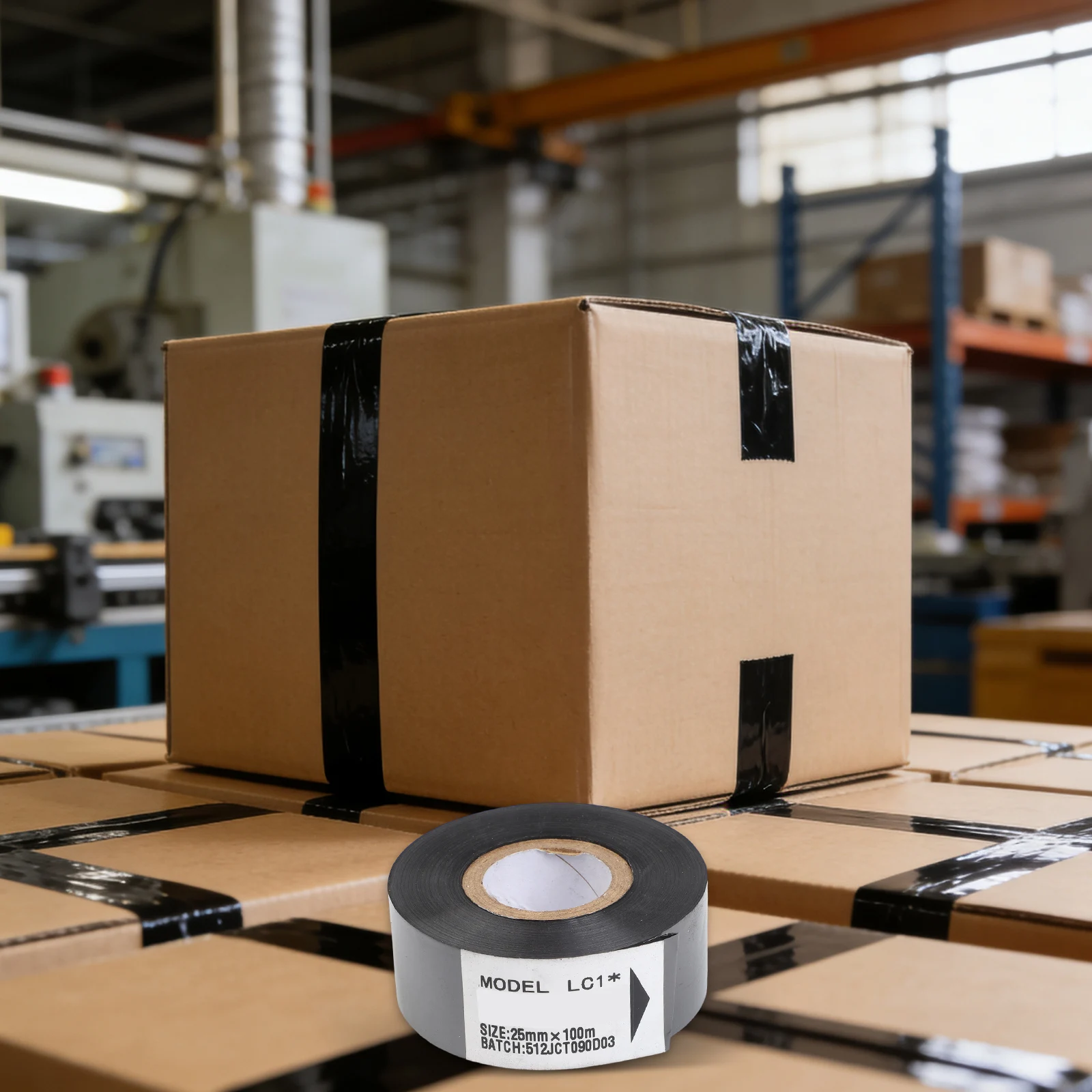 Black Printer Ribbon For For HP 241 Date Encoding Machines Clear Stamps Good Adhesion Available in 20mm to 35mm Widths