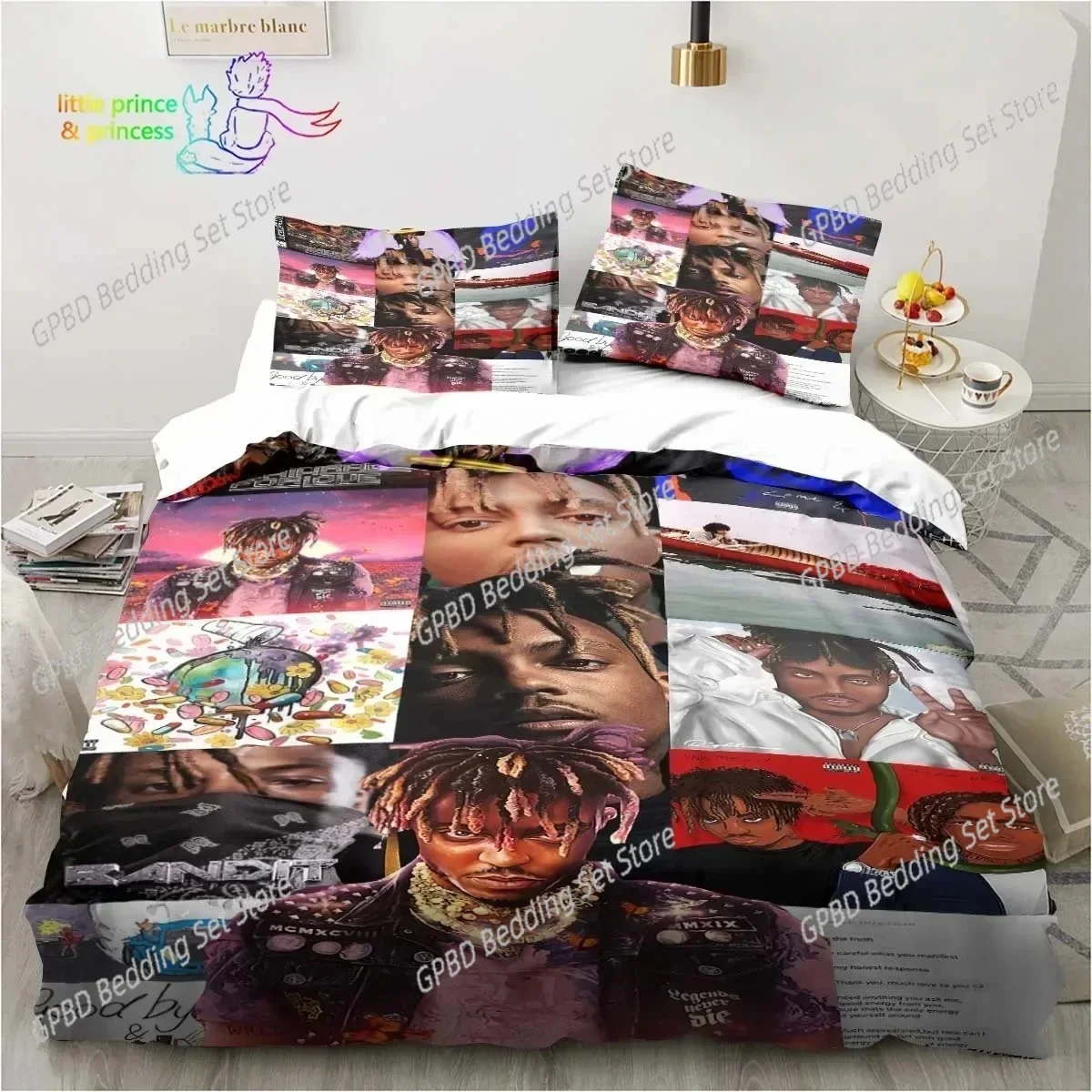 Rap Singer Juice Wrld 3D Print Bedding Set Single Twin Full Queen King Size Bed Set Adult Kid Bedroom Bedding Gift