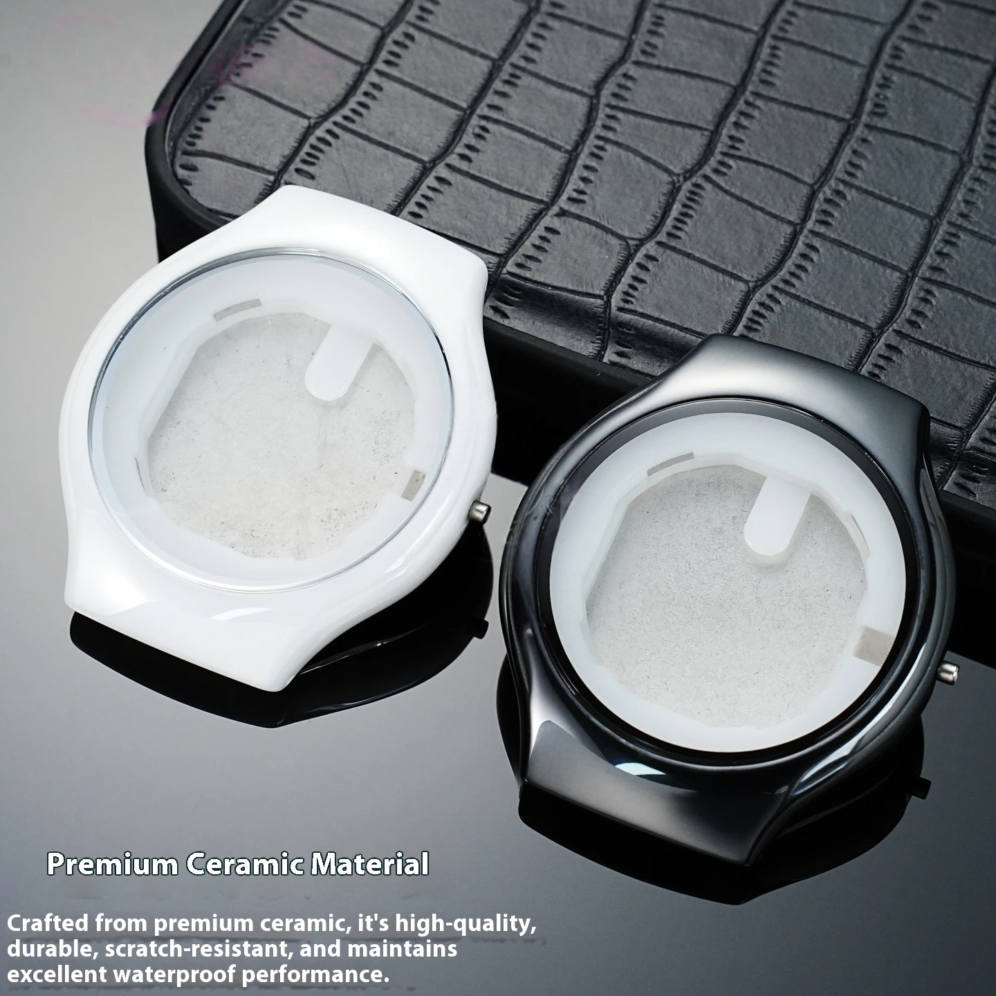 For RADO Watch Ceramic Replacement Case 115.0653.3 Polishing Bright Quality Ceramic Case Mineral High Definition Lens Accessorie
