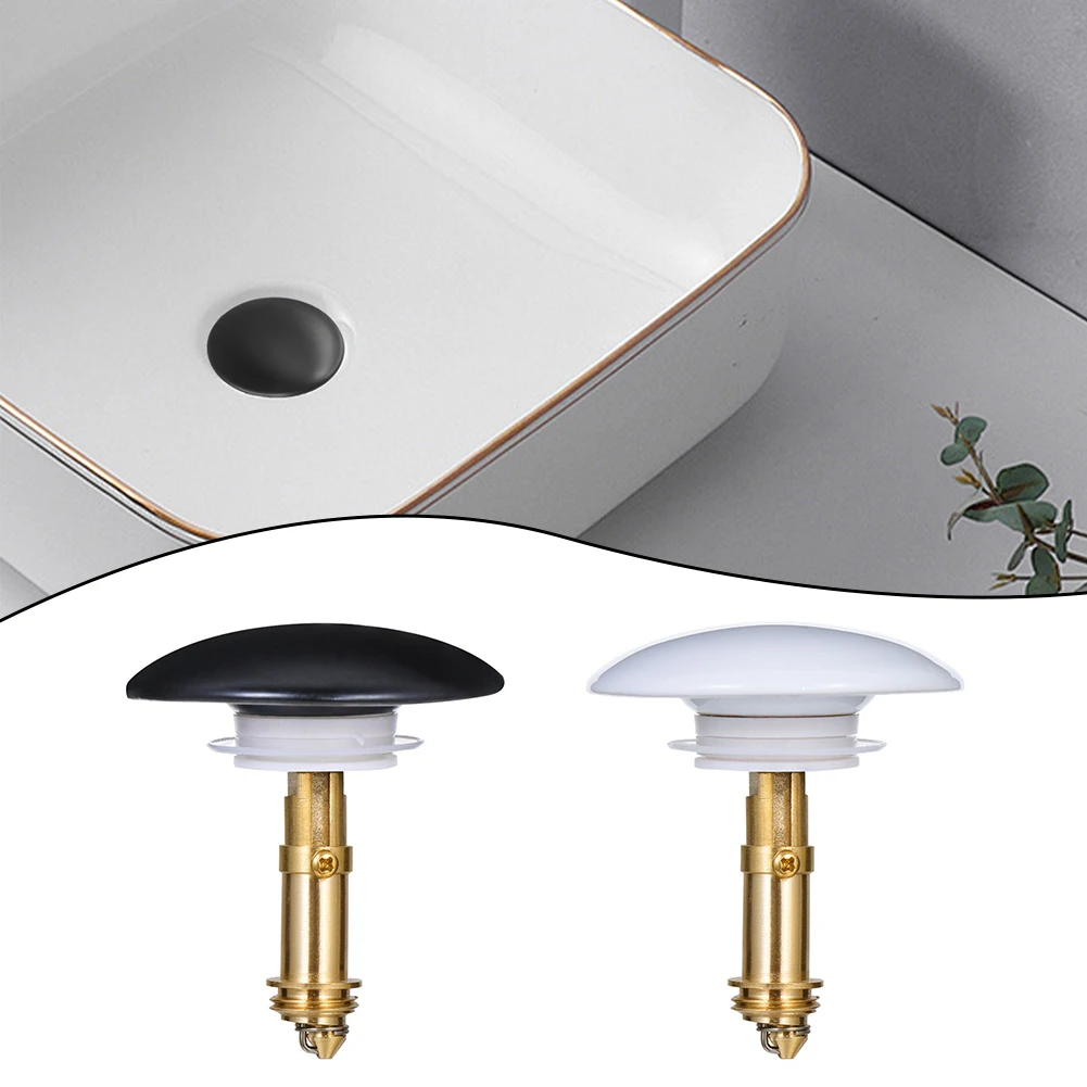 For Kitchen Sinks Drain Cover Basin Brass Cover Home Plumbing Needs White Effective Sealing Drain Cover Fixture