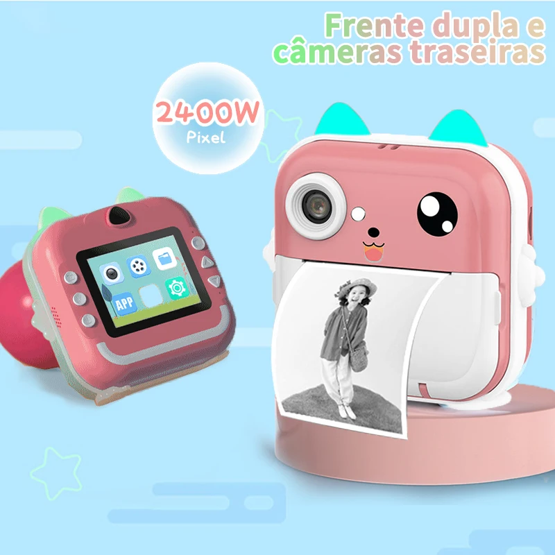 Children 1080P HD Digital Camera Toys Instant Print for Kids Thermal Print Camera Instant Print Photo Video With 32G Memory Card