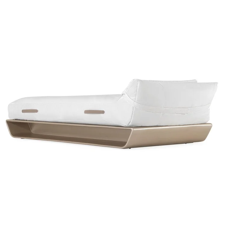 &High End Chaise Longue Teak Pool Chaise Sun Lounger Outdoor Garden Park Waterproof Durable Eco-Friendly