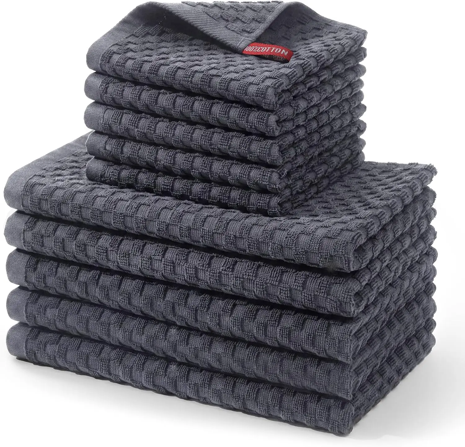 10 Pack Highly Absorbent Waffle Absorbent Microfiber Cleaning Cloth for Kitchen Bar Dishes Towels Barista Micofiber Cloths for Bathroom