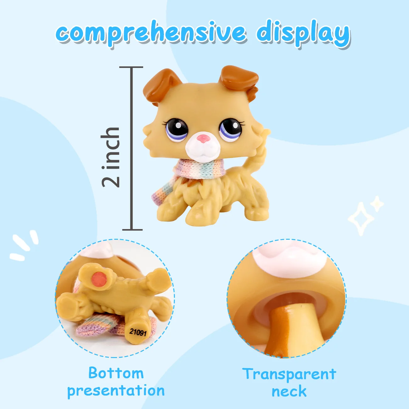 ميني شوب الحيوانات الأليفة الشكل كولي #2452 ألعاب الكلاب مع الملحقات أفضل هدية لعبة الأطفال #5