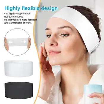 일회용 소프트 스킨 케어 헤어 밴드, 부직포 세척 목욕 헤어 밴드, 탄성 스파 머리띠, 여성용 페이셜 헤드밴드 