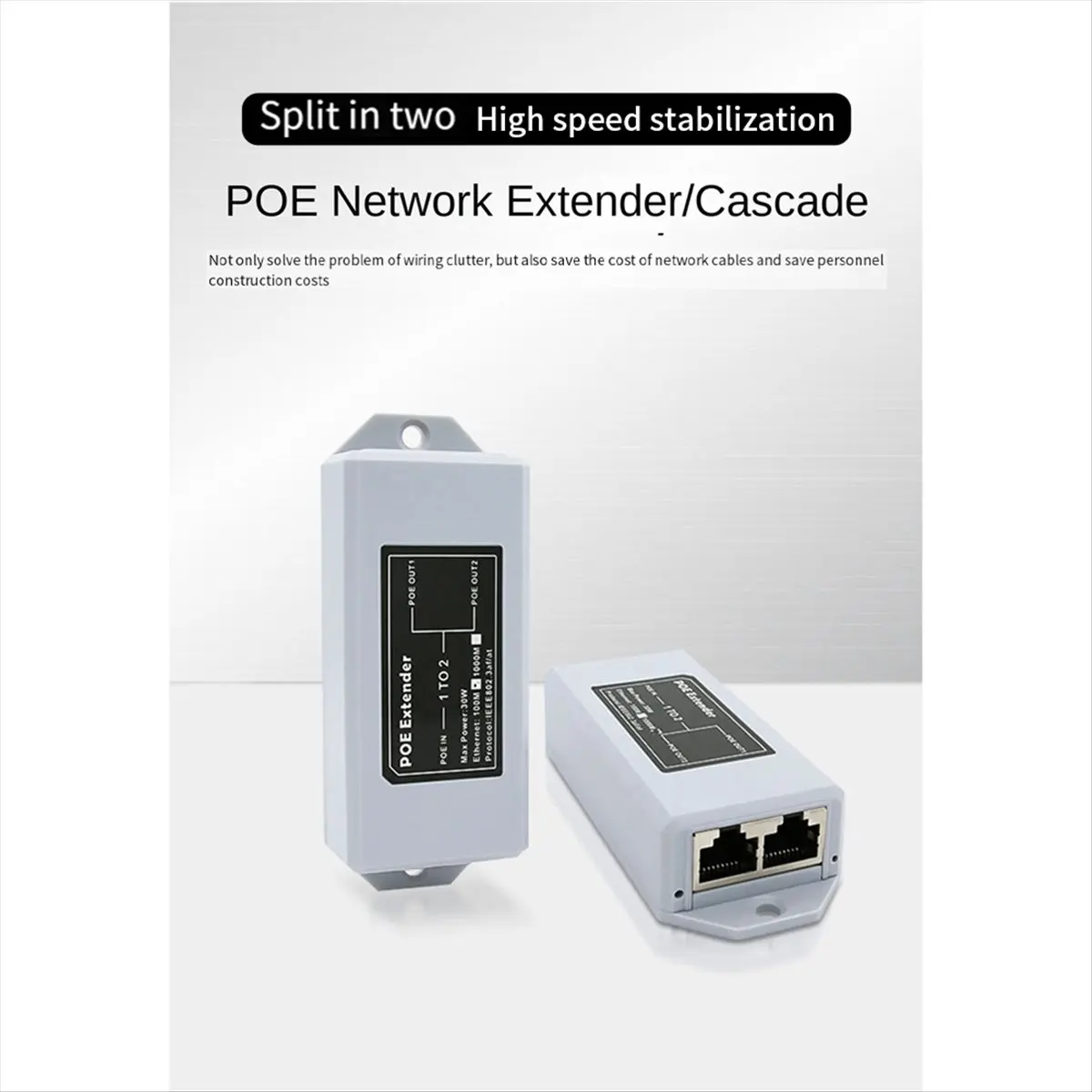 Cmpt And Acce Store Offer PC Accessories 1 in 2 Out 100M Standard POE 100M Network Extender for IP Camera