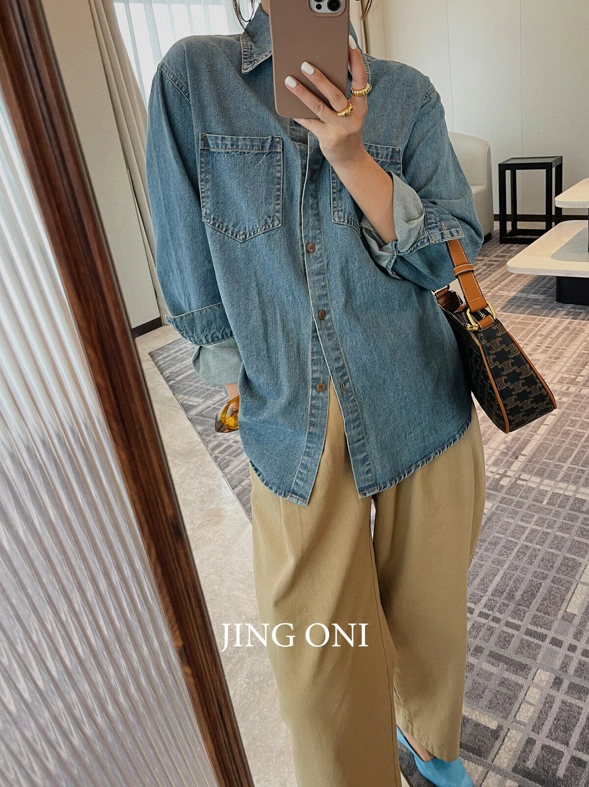 

Denim Shirts Y2k Woman Clothing 2023 Korean Style Top Long Sleeve Blouse Crop Fashion Vintage Autumn Oversize Elegant Chic Youth