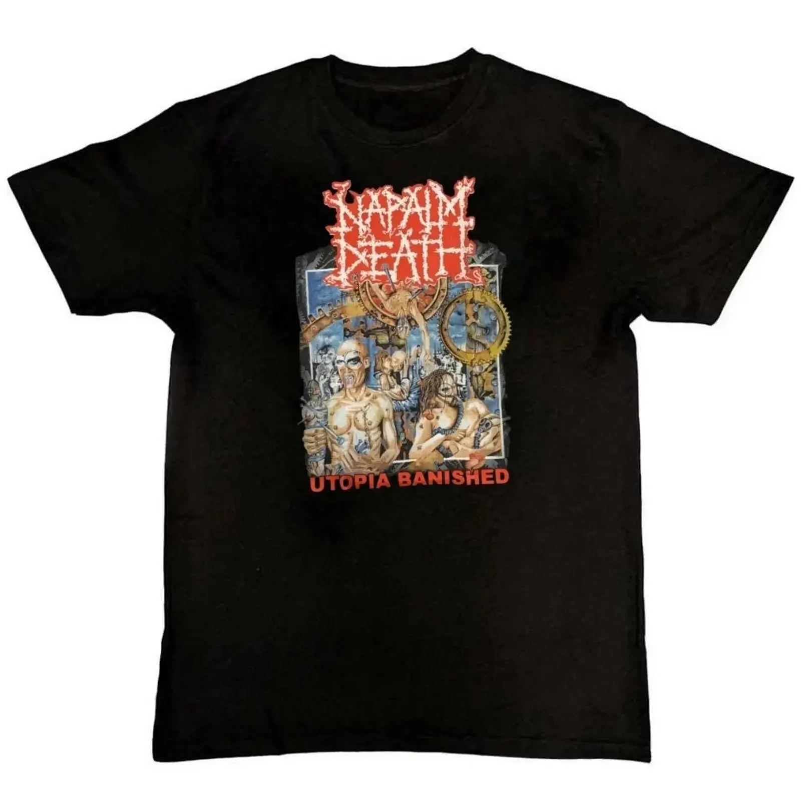 Napalm Death Utopia Banished Vintage Grafik Herren T Shirt S M L XL 2 3 4 vintage Washed Comfortable streetwear Slightly
