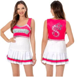 Addison Cheerleader Vest Skirt Suit Zombies 3 Cosplay Costume Women Halloween Carnival Outfits For Disguise Female Role Play New