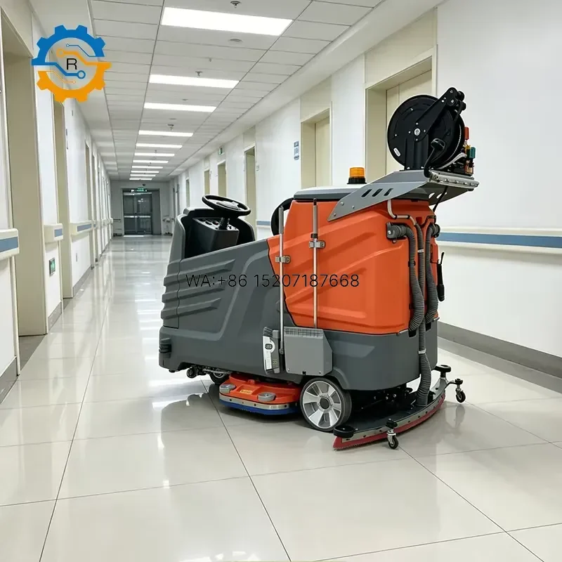 Wmwmnu for ROD Ride On Self Propelled Commercial Floor Scrubber Automatic Heavy Duty Floor Washing