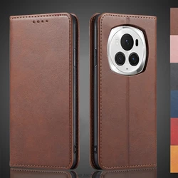 Magnetic attraction Leather Case for Huawei Honor Magic 6 Pro Holster Flip Cover Case Wallet Phone Bags Fundas Coque