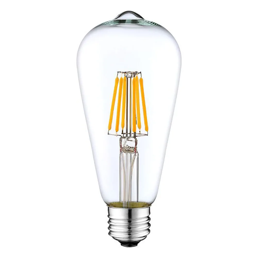 LED  Filament Bulbs transparent ST64 Dimmable E27 B22 6W 8W 12W 20W 220V 110V 2700K 360 Degree Energy Lamps