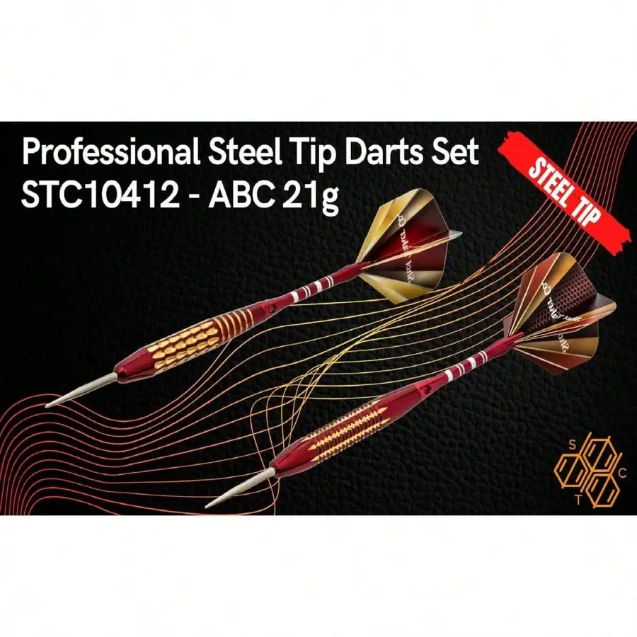 

6pc Steel Tip Darts Set - Professional Darts Dartboard - Includes Barrels+ Plastic/Aluminum Shafts+ O'Rings+ Flights+ Sharpener+ Wrench