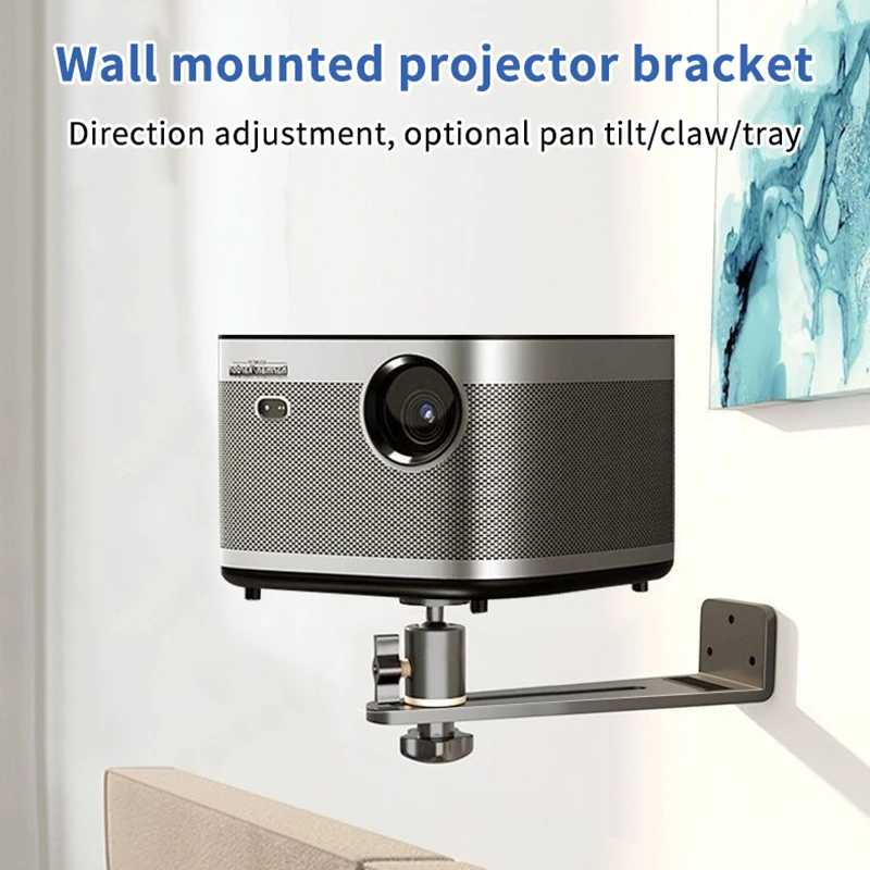 Soporte de pared para proyector Soporte de proyector de montaje en pared giratorio 360 Tornillo universal 1/4 para soporte Xgimi Jmgo Dangbei