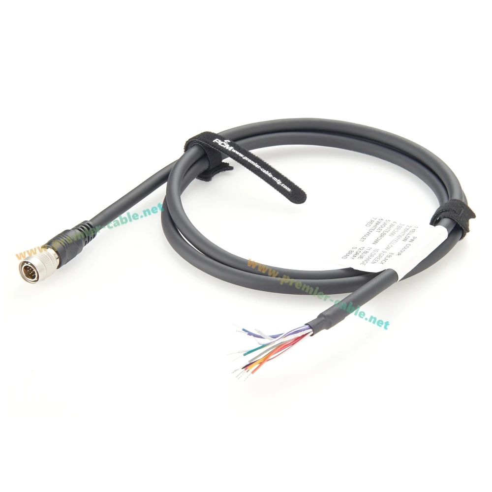 Compatible Hirose 12Pin Male to Flying Lead Cable HR10A-10P-12P Connector I/O Power Trigger Cable High Flex for Basler FLIR IDS