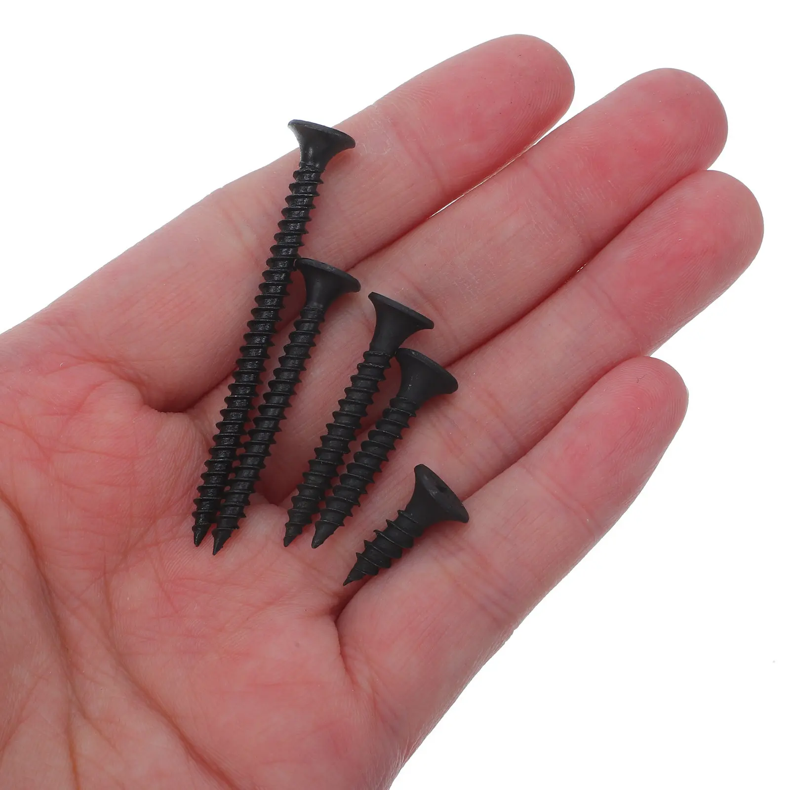 130Pcs Black Countersunk Self Tapping Screws Hardened Cross Head Mini Screws for Wood Plasterboard Metal Fixing Assembly