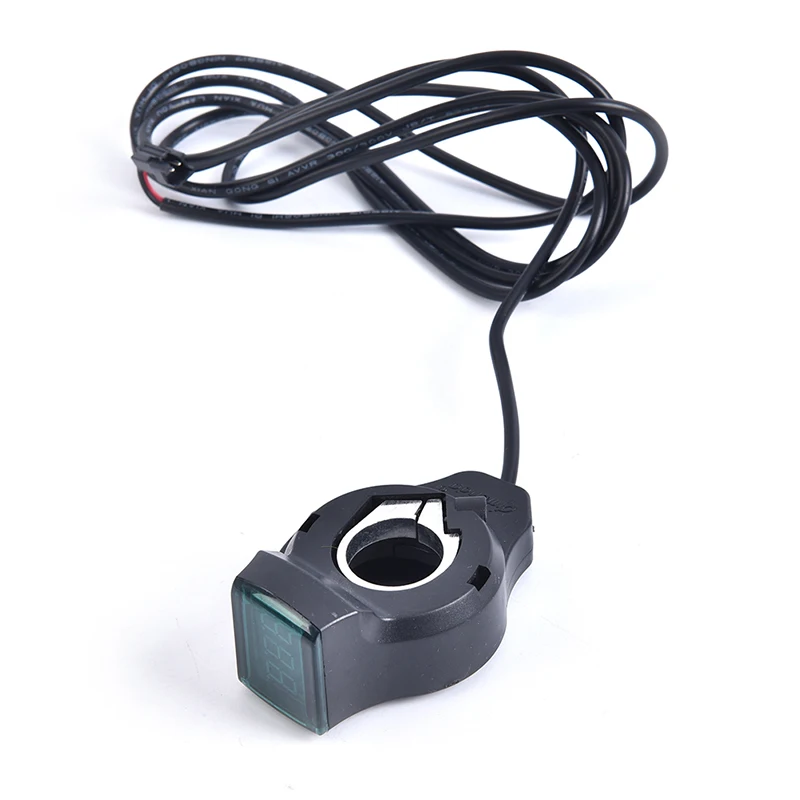 New-Display Switch Power With Key Lock Bike Finger Thumb Throttle Electric Bicycle Thumb Throttle Voltmeter Digital Voltage image 3
