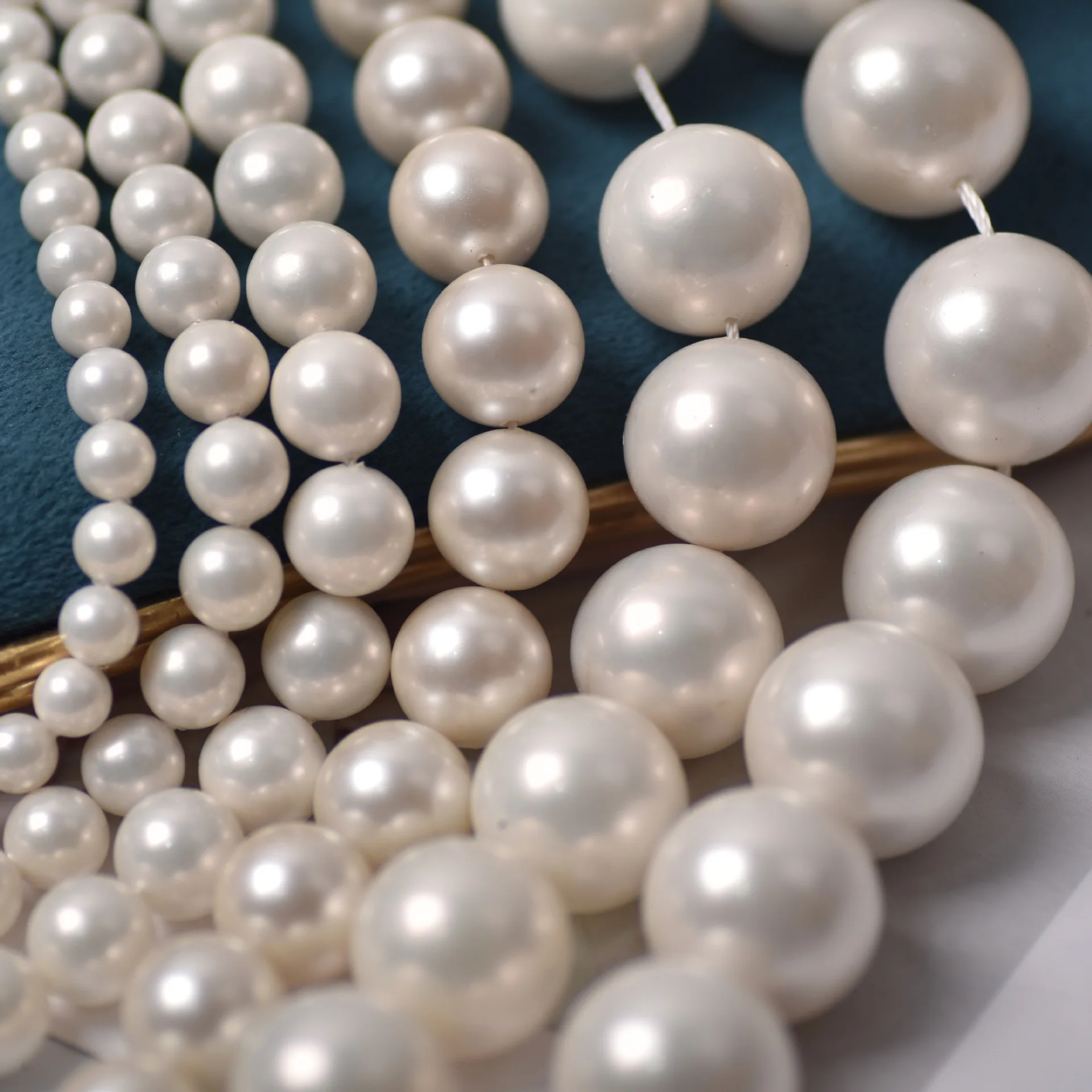 High Quality Imitation Pearls 10/12mm White Shell Round Loose Beads For Jewellery Making Diy Bracelet Necklace 15'' wholesale