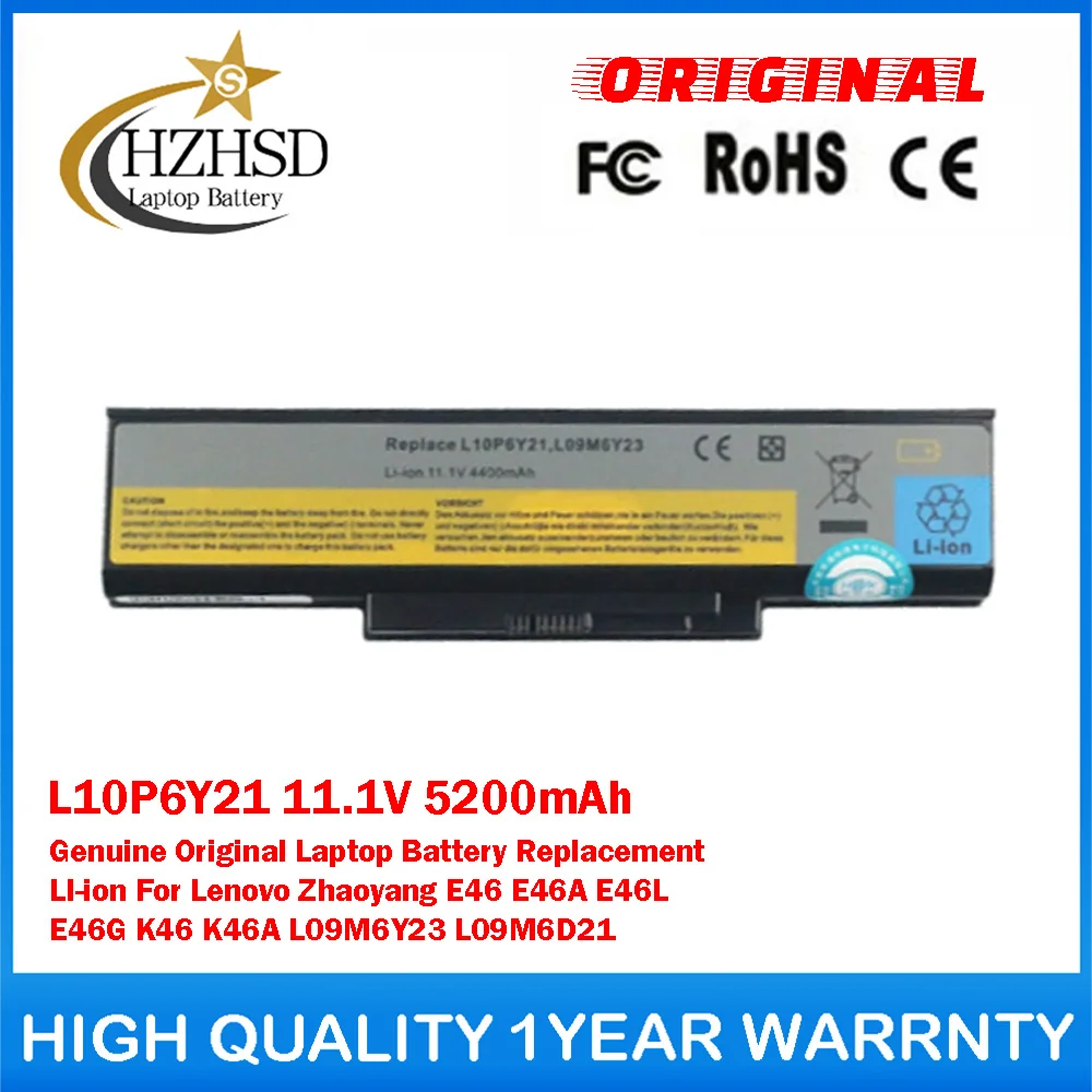 L10P6Y21 11.1V 5200mAh Genuine Original Laptop Battery LI-ion For Lenovo Zhaoyang E46 E46A E46L E46G K46 K46A L09M6Y23 L09M6D21