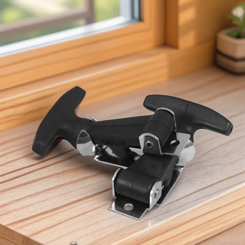 

2Pcs Hood Latch Replacement Heavy Duty Rubber Flexible T-Handle Hasp for Engine Hood Tool Cabinet Universal Fit