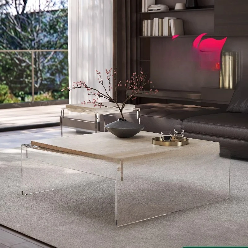 Medieval coffee table, living room home use, light luxury and high-end sense